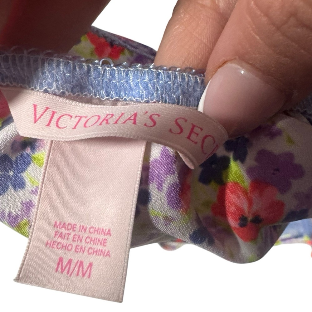 Victoria Secret Y2K Babydoll Cami Satin Florals Lace Cut Out bows Nightie sexy - Picture 13 of 16